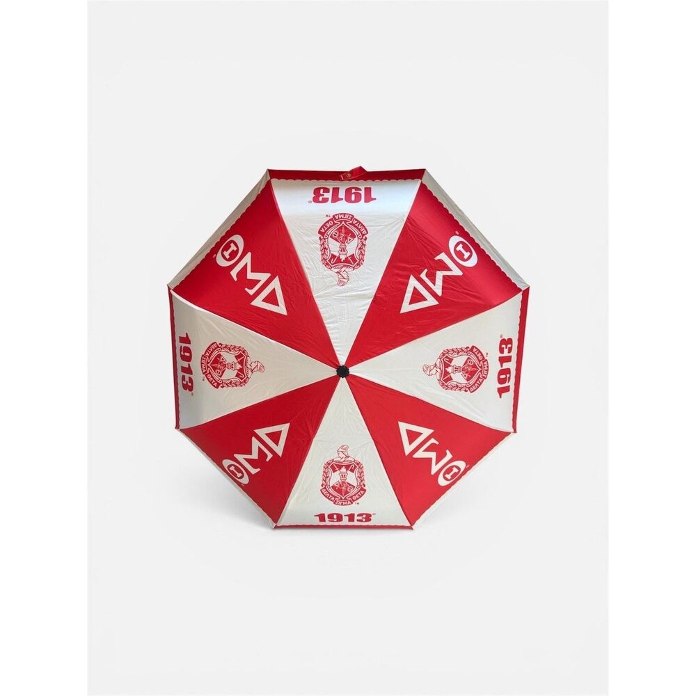 Delta Sigma Theta Umbrella DST Red White Sorority Rain Umbrella 1913